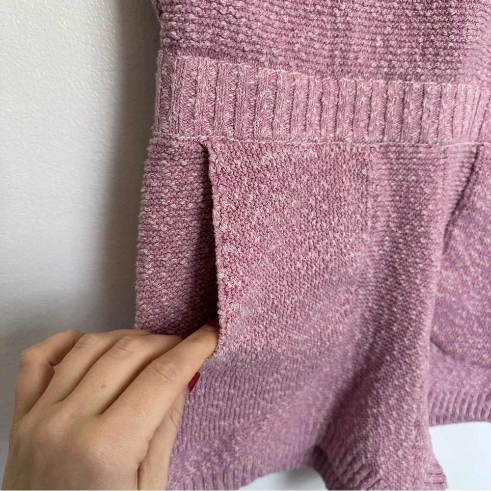 Free People Beach Declan Sweater Romper Crocus Pink Size Large Pockets Summer